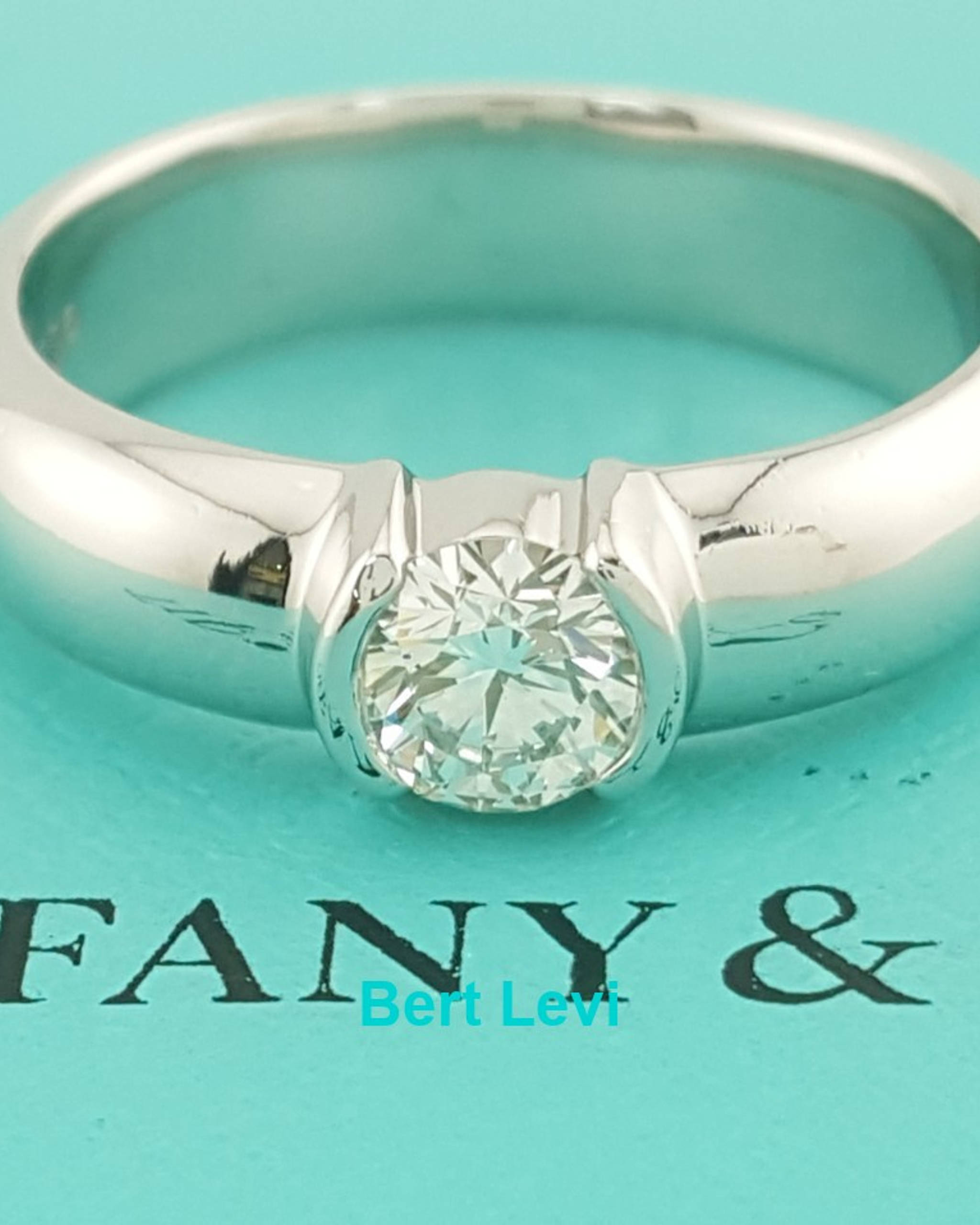 Tiffany & Co Etoile Round Diamond Solitaire Plat Engagement Ring 0.51 ct $6.7k