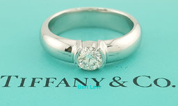 Tiffany & Co Etoile Round Diamond Solitaire Plat Engagement Ring 0.51 ct $6.7k