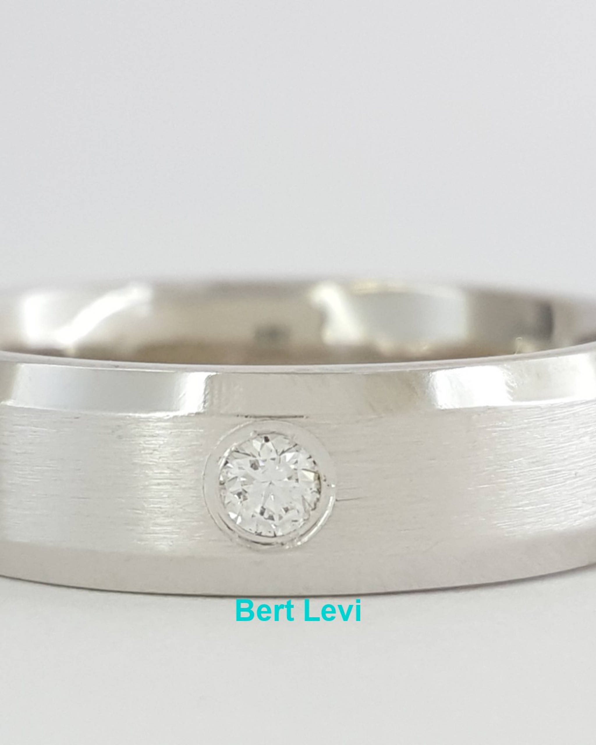 0.08 ct Benchmark CF526127 14K Gold Round Diamond Wedding Band Ring 6mm Size 10