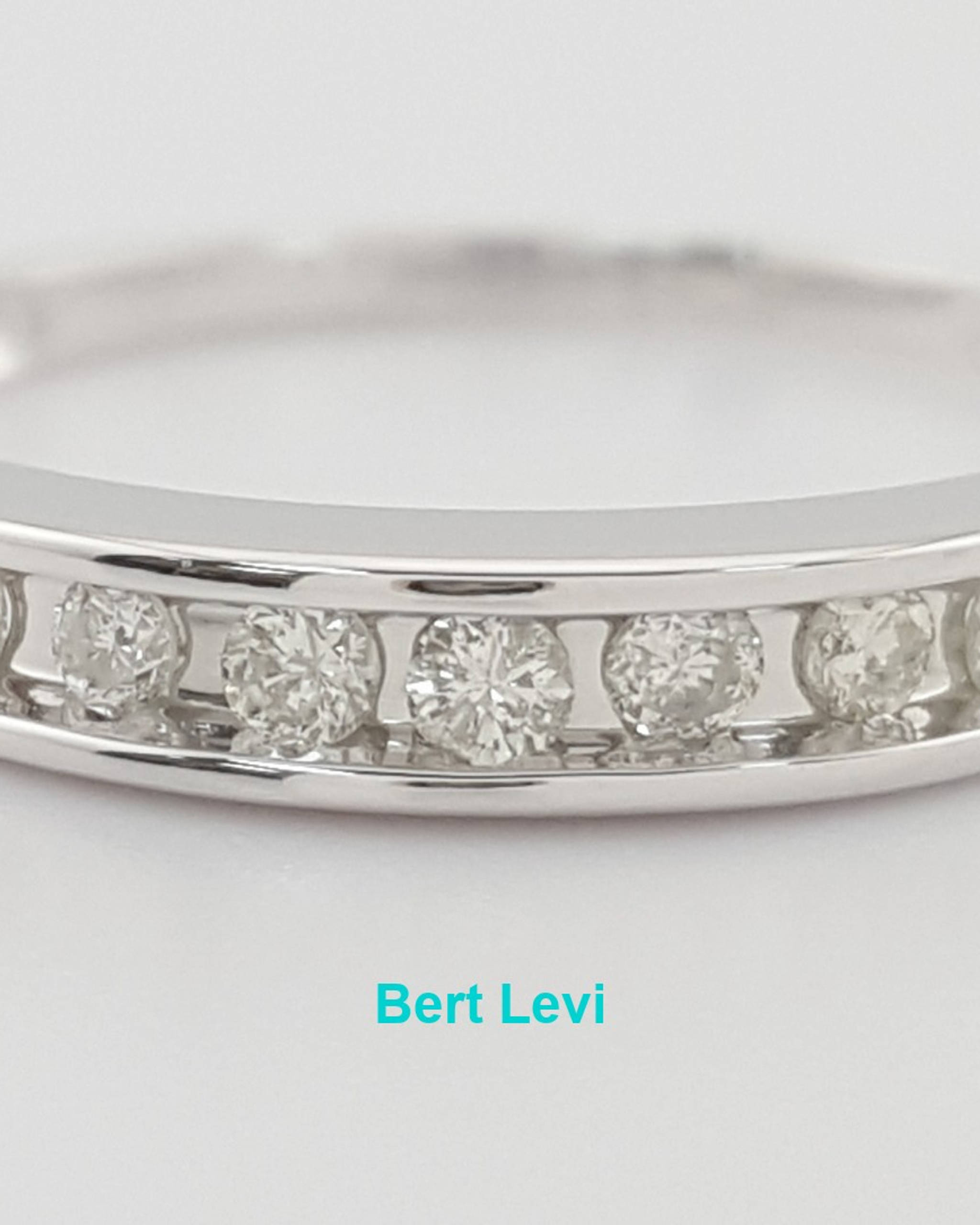 Diamond Channel Set Wedding Band Ring 0.15ct 3 mm 14k Gold