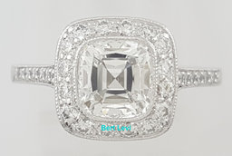 Tiffany & Co Legacy Cut Diamond Platinum Engagement Ring 1.84 ct Retail $44k