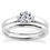 Thumbnail: Ladies 14KT White Gold Platinum Solitaire Engagement Set ENS1996-A