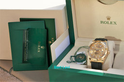 ROLEX 326238 SKYDWELLER WATCH YELLOW GOLD OYSTERFLEX