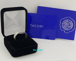 TACORI Sculpted Crescent 109-6S 6mm Men's 18K White Gold Wedding Band Rtl $2,150
