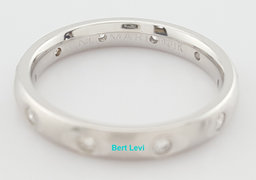 Benchmark Round Diamond Eternity Wedding Band Ring 0.2 ct 3mm 14k White Gold $2K