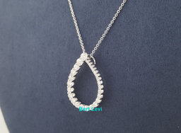 Journey Round Diamond Necklace 18" 1 ct 14K White Gold Retail $3,000