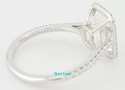 Tiffany & Co Soleste Emerald Cut Halo Diamond Engagement Ring 3 ct Retail $74k