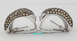 Roberto Coin Fantasia Pave Diamond Earrings 10.82 ct 27.4 Grams 18K WG X-Large