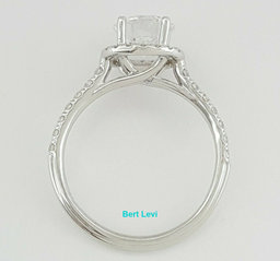 Uneek USM08RD-7RD Halo 14K White Gold Semi-Mount 0.37 ct  Engagement Ring