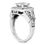 Thumbnail: Ladies 14KT White Gold Platinum Round Diamond Halo Engagement Ring ENR6155