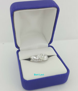 14K White Gold 0.76ct Princess Brilliant Cut Diamond Channel Set Engagement Ring