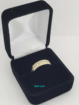 Round Cut Diamond Full Circle Eternity Ring 0.81 ct 14K Yellow Gold 6mm Sz 7.75