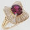 Thumbnail: Oscar Heyman No Heat Oval Ruby & Diamond Ballerina Ring 5.11 ct GIA