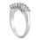 Thumbnail: Ladies 14KT White Gold Platinum Princess Cut Diamond Wedding Band WB2738