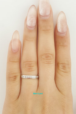 Round Diamond Channel Set 14k Wedding Band Ring 0.2 ct 2.8 mm