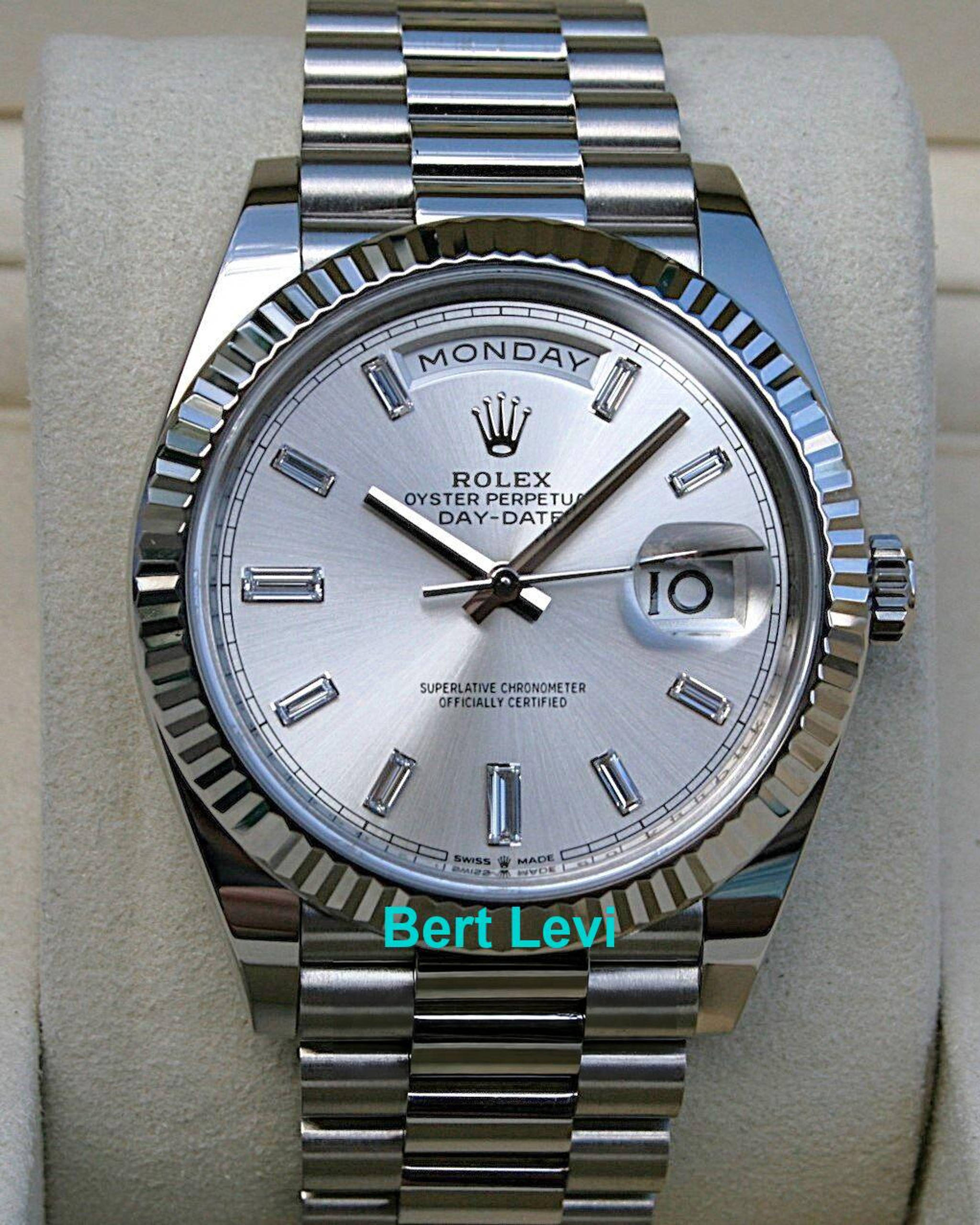 ROLEX 228239 DAY DATE 40MM WHITE GOLD DIAMOND DIAL