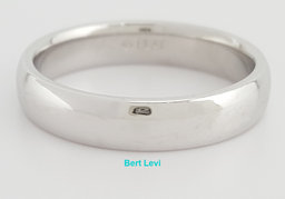Platinum Comfort Fit Wedding Band Ring 4 mm 6.7 grams Size 6.5