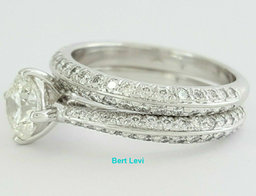 HOF Hearts on Fire Felicity Round Diamond Semi-Mount Ring 1.12 ct 18K Gold Set