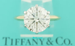 Tiffany & Co Round Diamond Solitaire Engagement Ring 3.07ct 18k & Plat Rtl $115K
