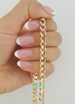 14k Yellow Gold Cuban Link Chain Necklace 20" 26 Grams 6 mm Italy
