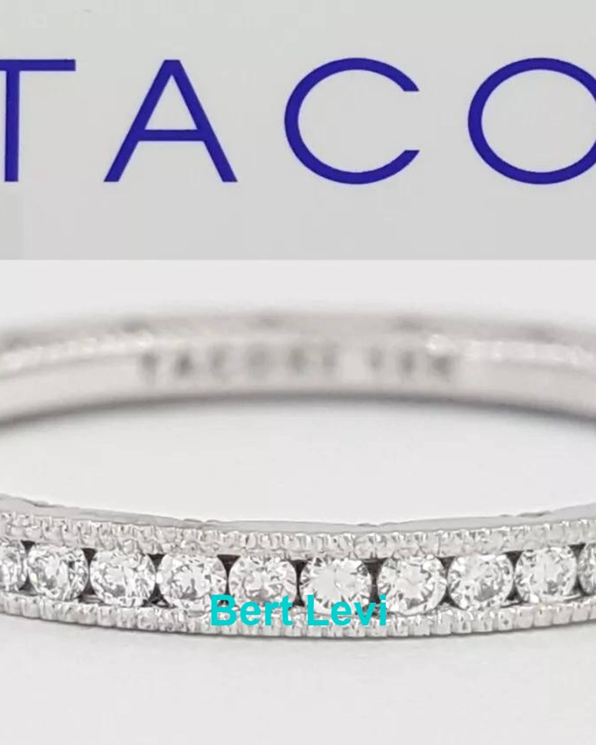 TACORI Sculpted Crescent 44-15ET Diamond Eternity Band Ring 18k WG 0.42ct 4,390