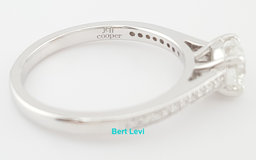 Jeff Cooper Round Brilliant Diamond Engagement Ring 0.87 ct 14K White Gold