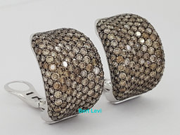 Roberto Coin Fantasia Pave Diamond Earrings 10.82 ct 27.4 Grams 18K WG X-Large