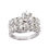Thumbnail: Ladies 14KT White Gold Platinum Fancy Engagement Set ENS776-A
