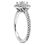 Thumbnail: Ladies 14KT White Gold Platinum Round Diamond Tailored Engagement Set ENS3241-A