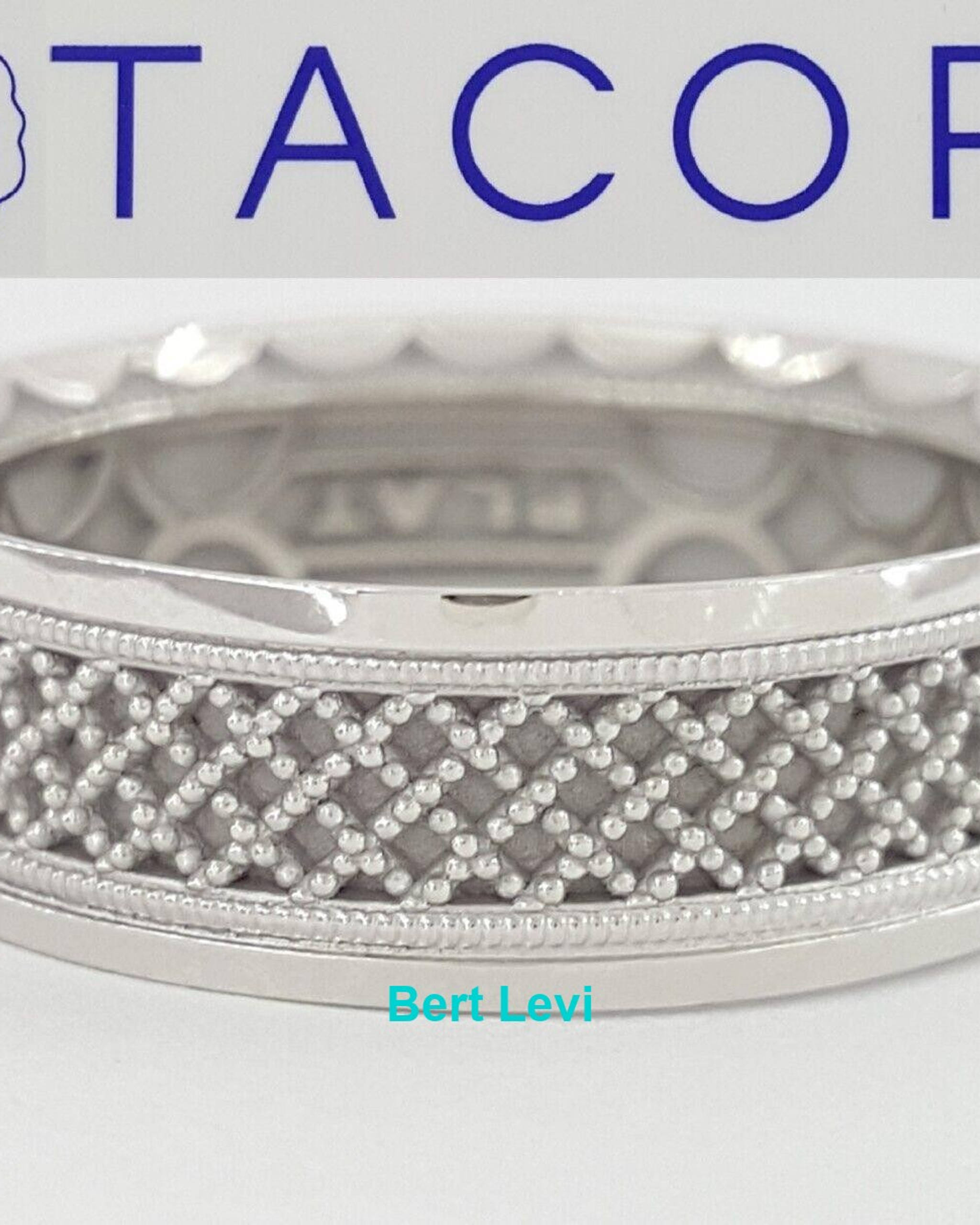 TACORI Sculpted Crescent 120-7 Men's 7mm Platinum Wedding Band Retail 4,490