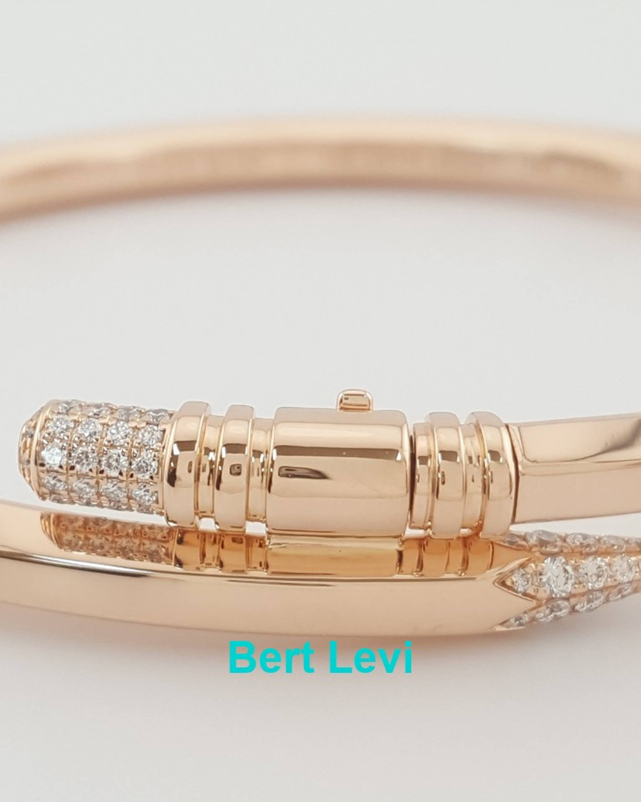 Tzuri The Expression Mini Diamond 18K Rose Gold 0.45 ct Bracelet SIZE 16 $8,400