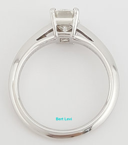 Tiffany & Co Emerald Diamond Solitaire Engagement Ring 1.01 ct Plat Rtl $13,800