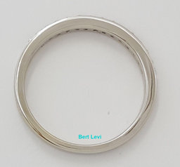 0.2 ct 14K White Gold Round Cut Diamond Wedding Anniversary Fashion Band