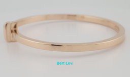 Tiffany & Co. T T1 18K Rose Gold Bangle Bracelet Medium 20.5 Grams Rtl $6,950