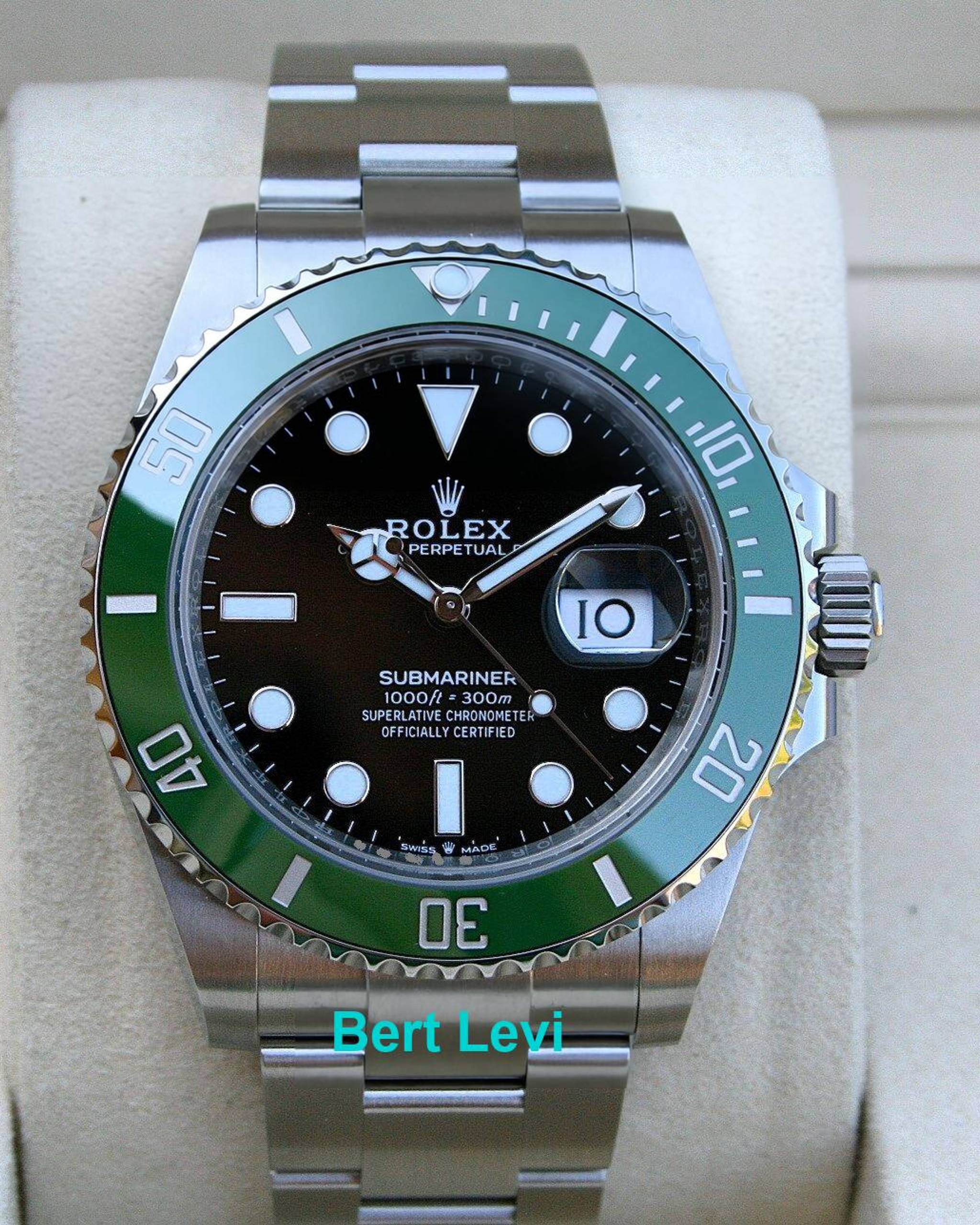 ROLEX 126610LV SUBMARINER WATCH GREEN BEZEL STARBUCKS
