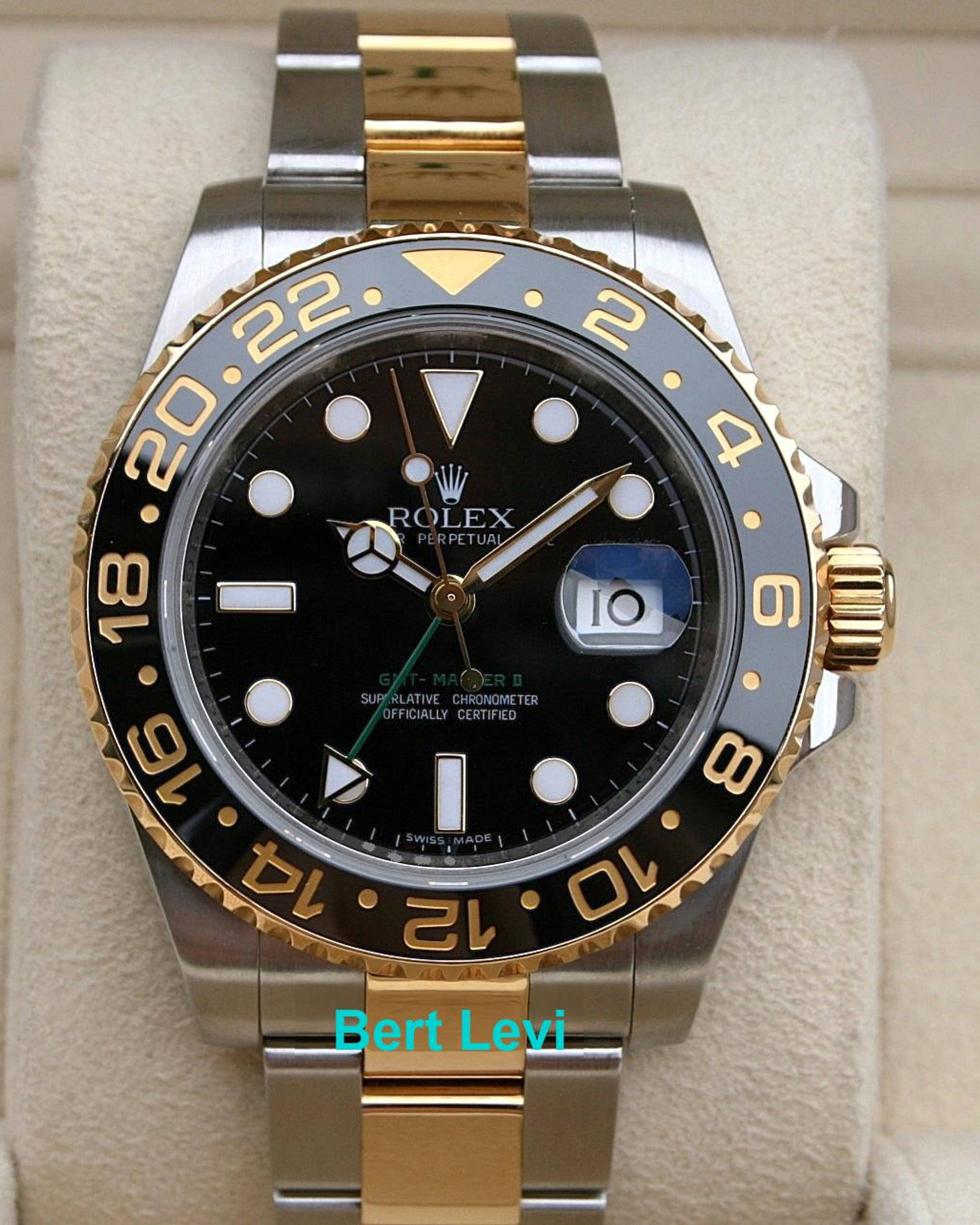 ROLEX 116713 GMT MASTER II WATCH 18K/SS