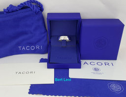 TACORI Sculpted Crescent Men's 18k White Gold Wedding Band 111-6 6mm Rtl $4,110