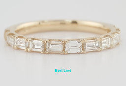 East West Baguette Diamond Wedding Band Ring 0.65 ct 14k Yellow Gold Rtl $2.5K
