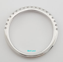 The Leo Prisma Diamond Slight Curve Half Wedding Band 0.25 ct 14k White Gold