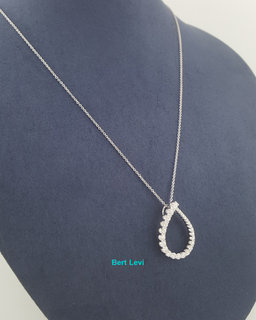 Journey Round Diamond Necklace 18" 1 ct 14K White Gold Retail $3,000