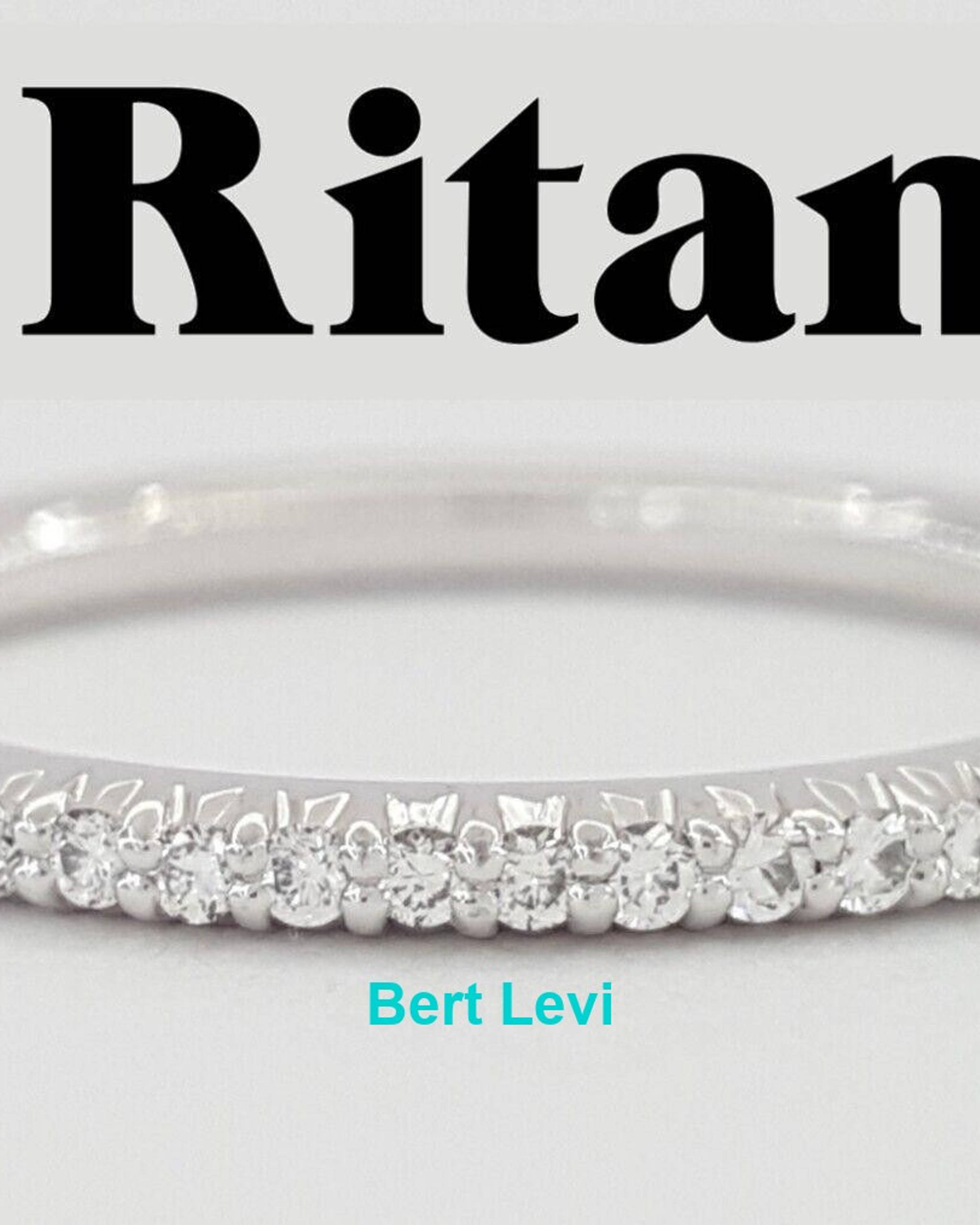 Ritani Micropave Diamond Eternity Wedding Band Ring 0.30 ct 33700 18k White Gold