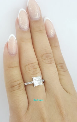 Tiffany & Co Novo Princess Cut Diamond Engagement Ring 1.7 ct Plat Retail $32.3K