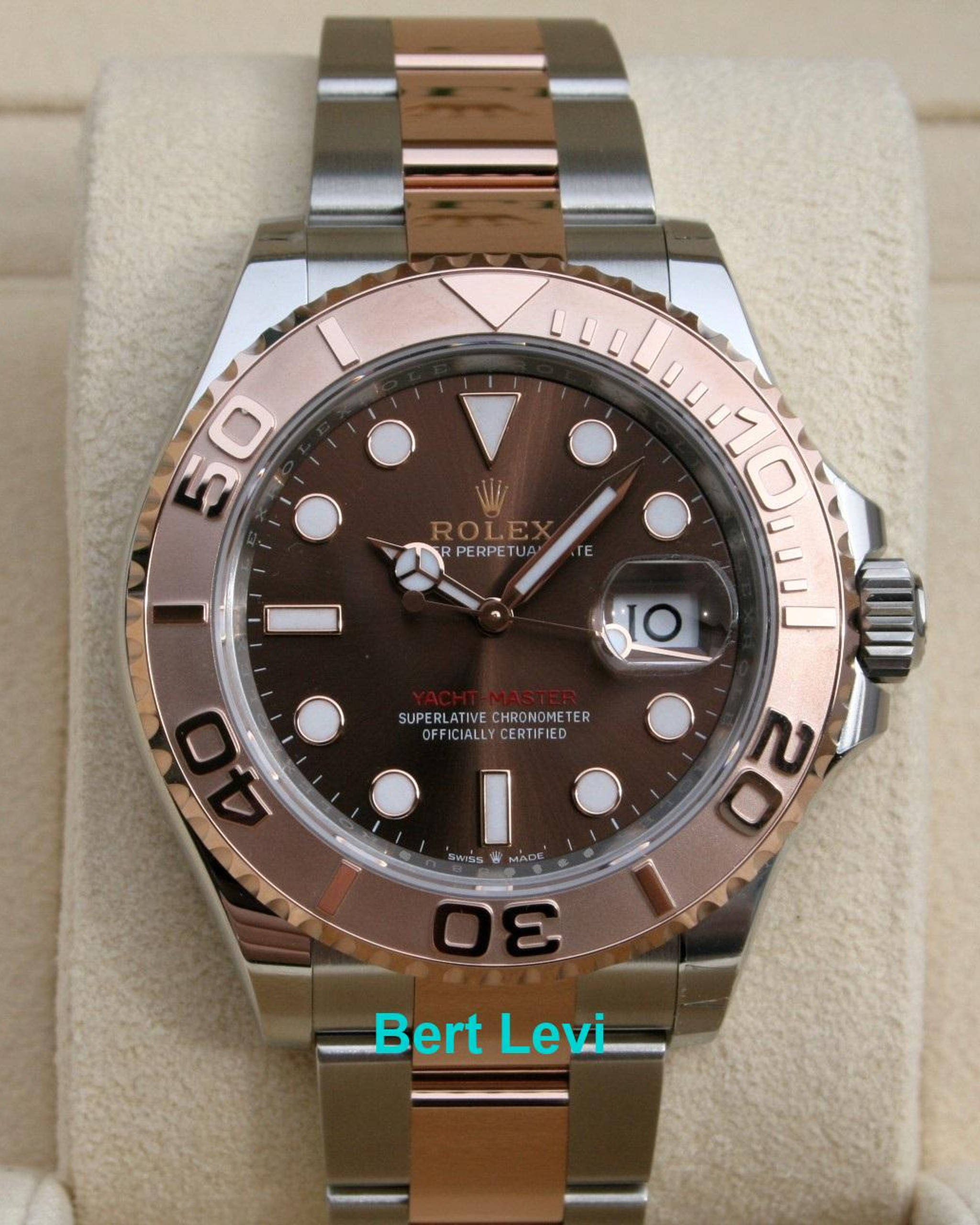 ROLEX 126621 YACHTMASTER WATCH 18K/SS CHOCOLATE DIAL NIB