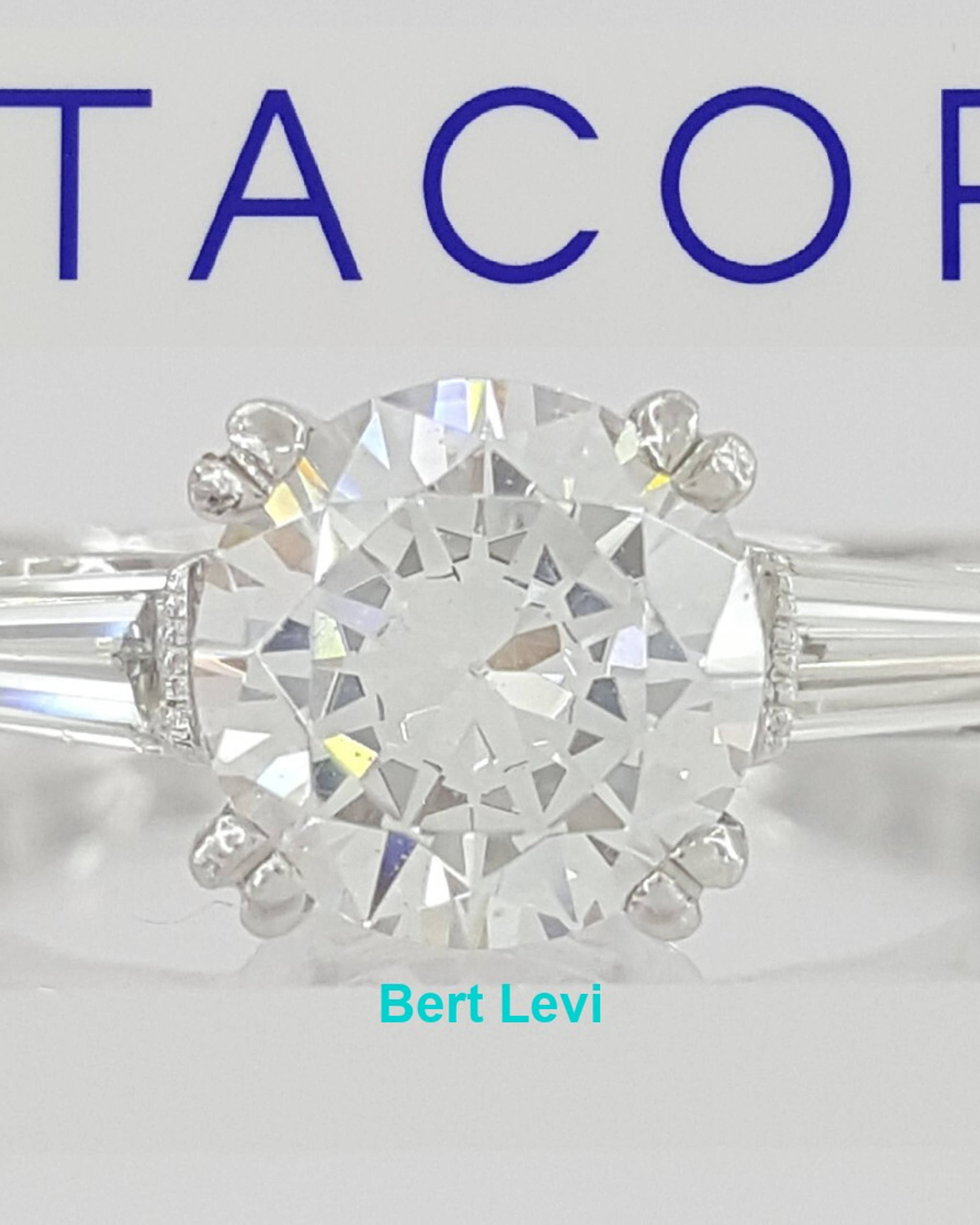0.70 ct Tacori Crescent Platinum Eternity Semi-Mount Engagement Ring Rt $7,090