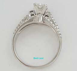 Radiant Cut Diamond Engagement Ring 1.6 ct 18K White Gold Retail $9,500 F / SI1