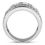 Thumbnail: Ladies 14KT White Gold Platinum Diamond Wedding Band WB954