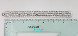 Vintage Old European Diamond 3 Row Tennis Bracelet 6 ct 14K W Gold Plat 1940's