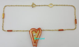 Roberto Coin Diamond Mother of Pearl 18k Gold Necklace 0.25 ct 27.3 Grams 18-20”