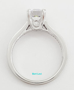 Ritani 1RZ2493 Semi-Mount Diamond 0.17ct 18k White Gold Engagement Ring Rt $1785