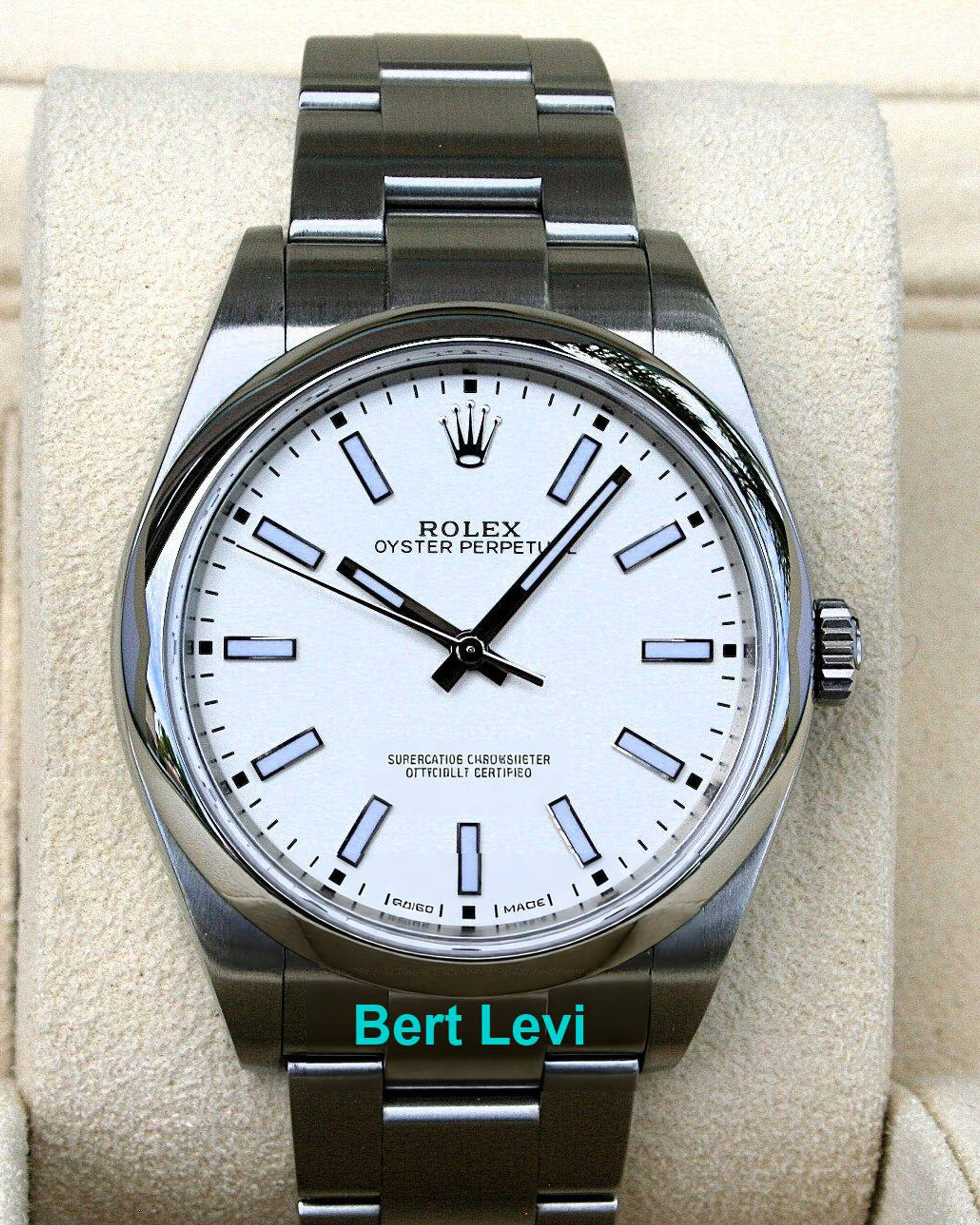 ROLEX 114300 OYSTER PERPETUAL 39MM WHITE DIAL CPO